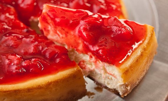 Cheesecake φράουλας με μέλι