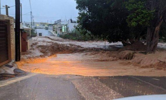 Πνίγηκε πάλι η Κρήτη – Μεγάλες καταστροφές στη Χερσόνησο