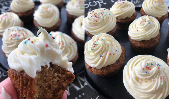 Cupcakes καρότου με frosting τυριού