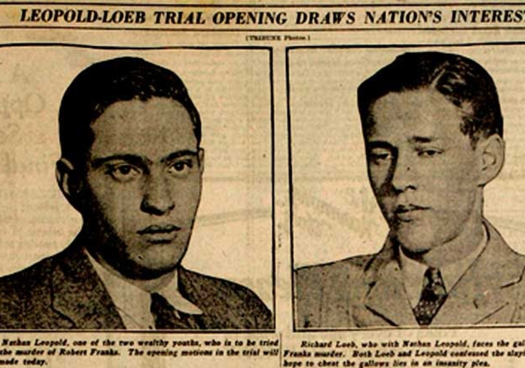 Leopold and Loeb: Η ιστορία του παραλίγο τέλειου εγκλήματος που έγινε αστικός μύθος και ταινία του Χίτσκοκ