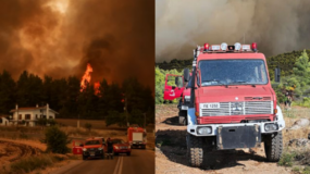 Φωτιά  Εύβοια: Πυροσβέστες και διοικητής σώθηκαν από θαύμα