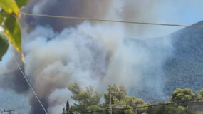 Φωτιά στα Μέγαρα : Κλείνουν δρόμοι