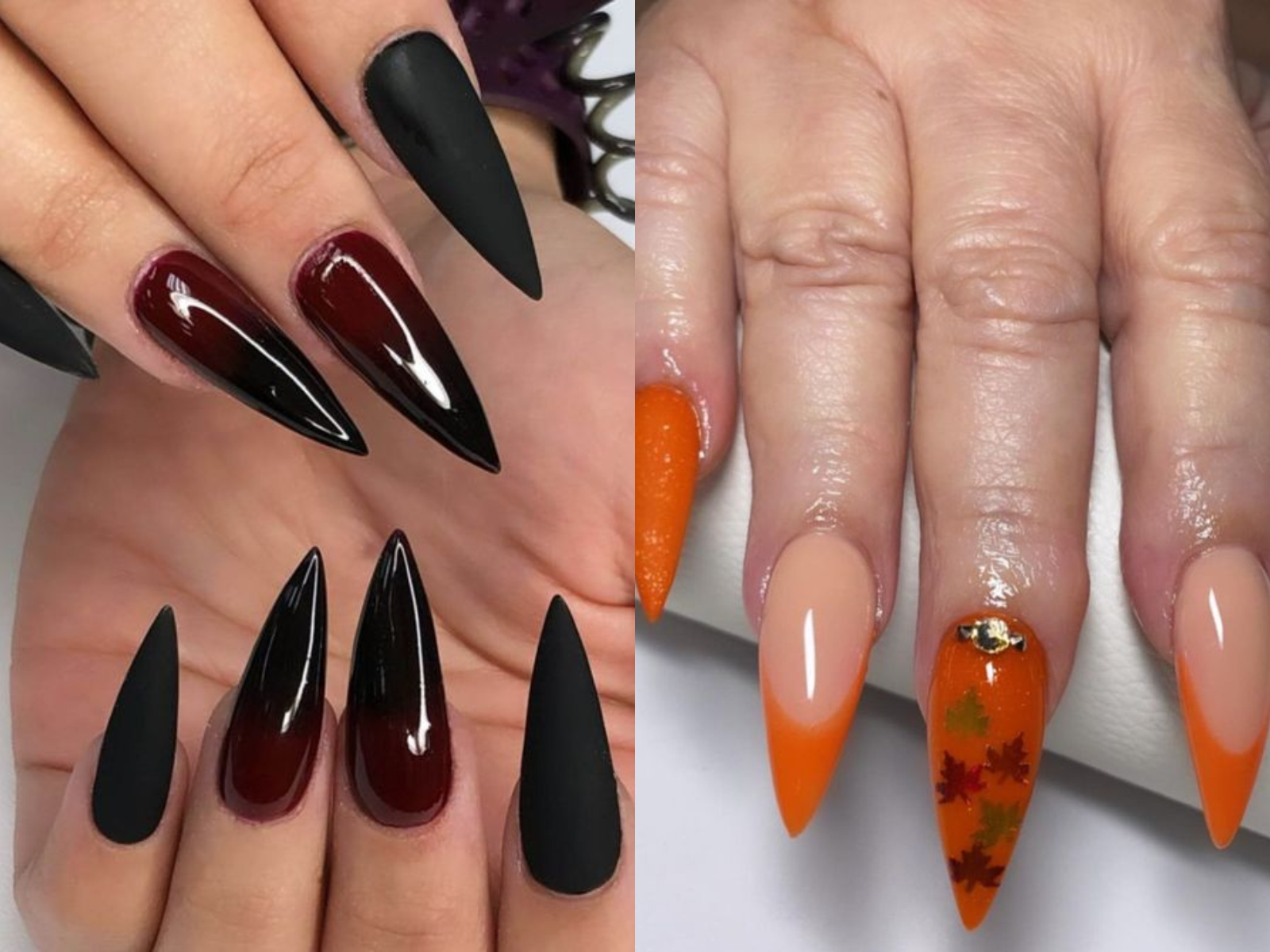 stiletto nails-τάσεις-Φθινόπωρο 2024-trend-ιδέες-