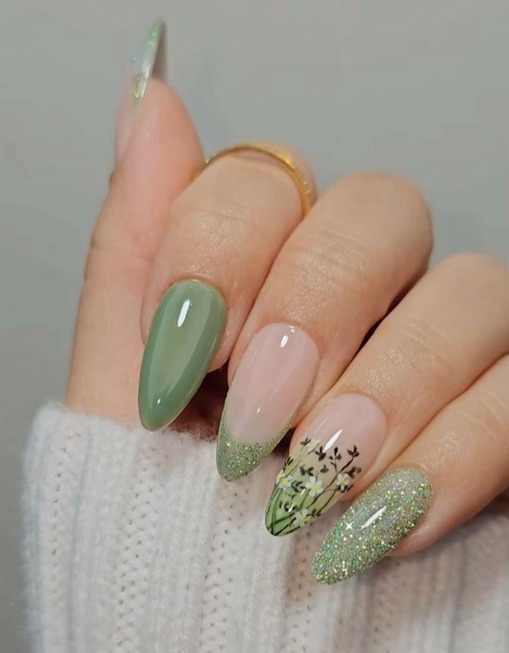 matcha nails-τάσεις-του-TikTok-Φθινόπωρο-Χειμώνας-2024-2025-στα-νύχια-ιδέες-