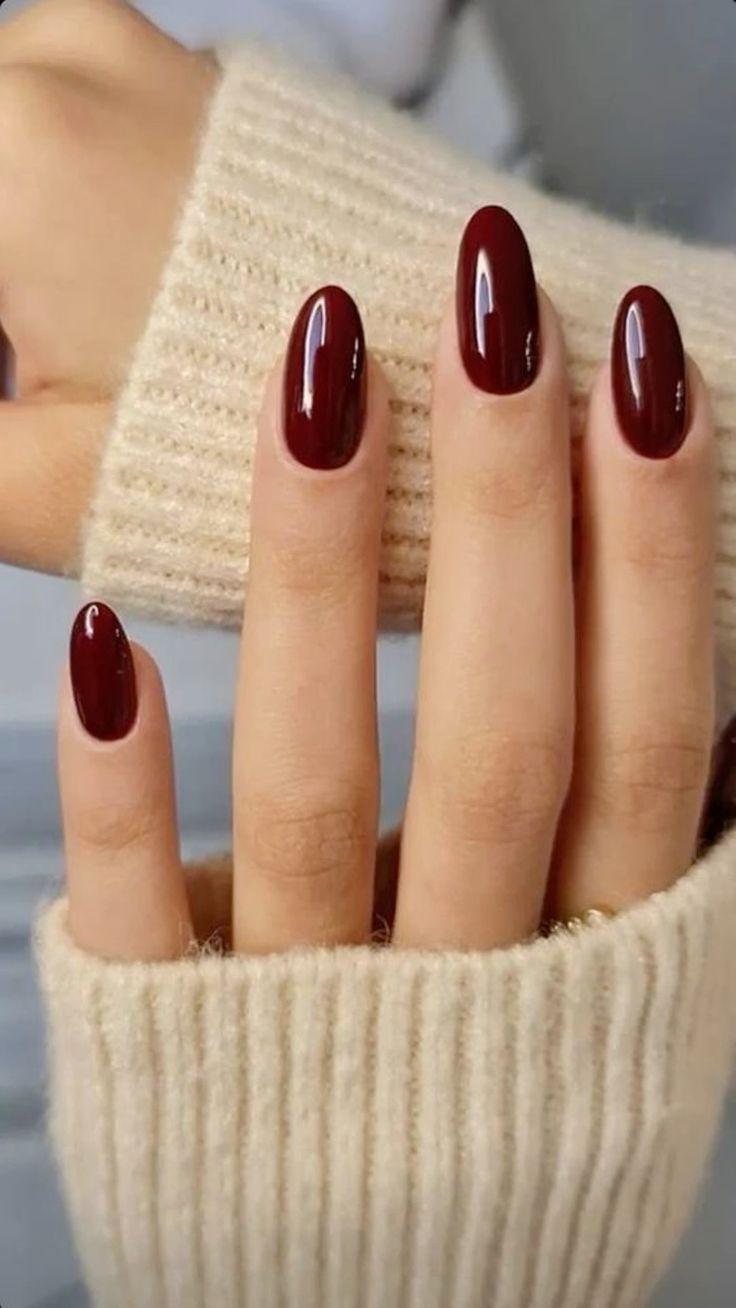 ιδέες-για-red wine nails-Φθινόπωρο-Χειμώνας 2024-2025-