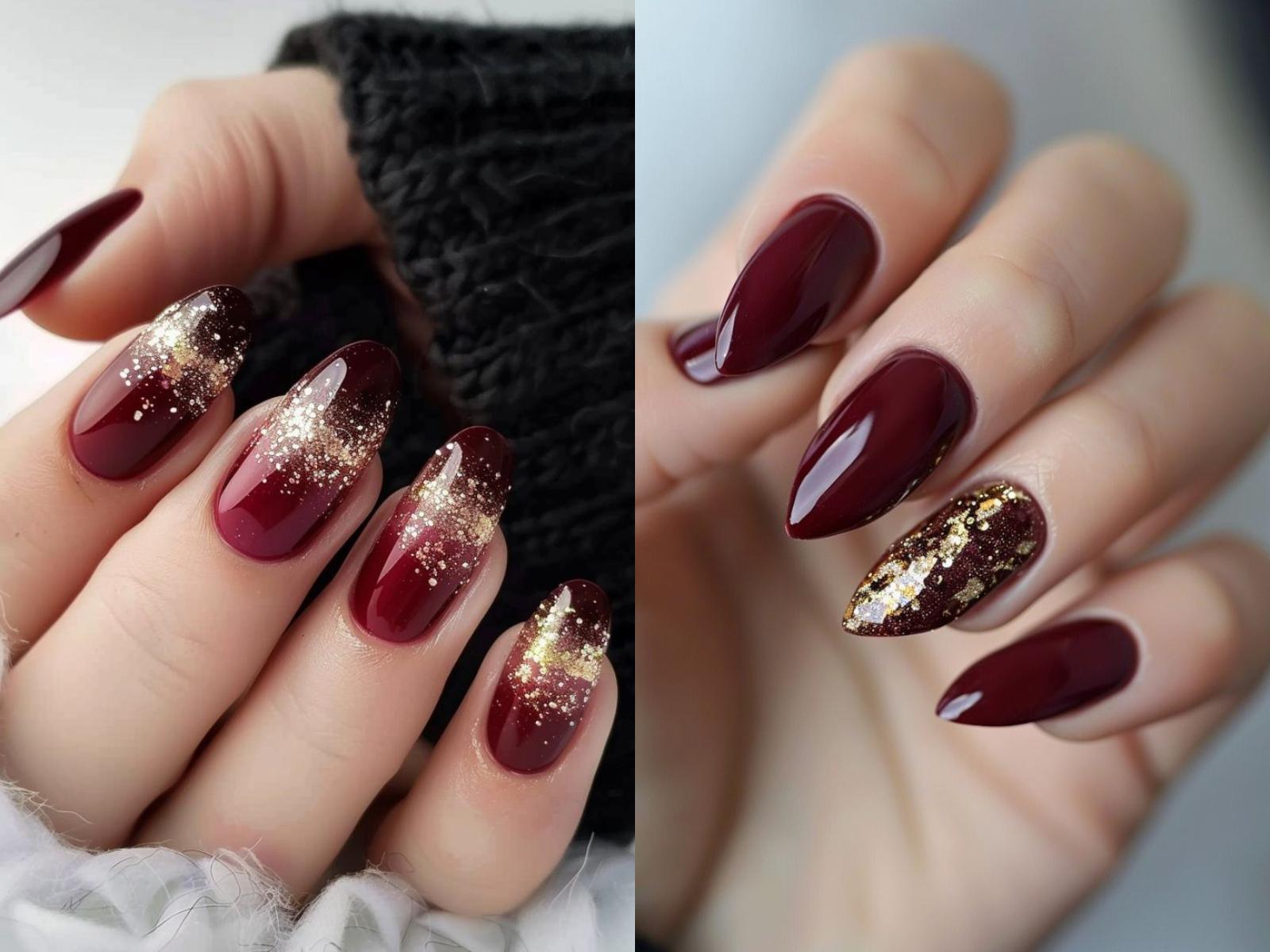 ιδέες-για-red wine nails-Φθινόπωρο-Χειμώνας 2024-2025-