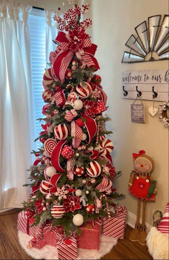 candy christmas tree-TikTok trends-στο-Χριστουγεννιάτικο δέντρο-Χριστούγεννα 2024-ιδέες-