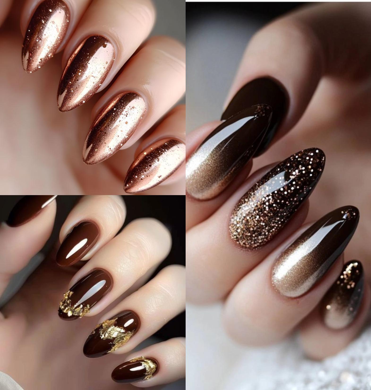 Brown Christmas nails: Ιδέες για εκθαμβωτικές festive εμφανίσεις τις φετινές Γιορτές