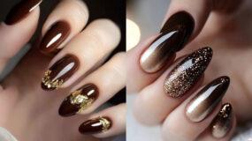 Brown Christmas nails: Ιδέες για εκθαμβωτικές festive εμφανίσεις τις φετινές Γιορτές