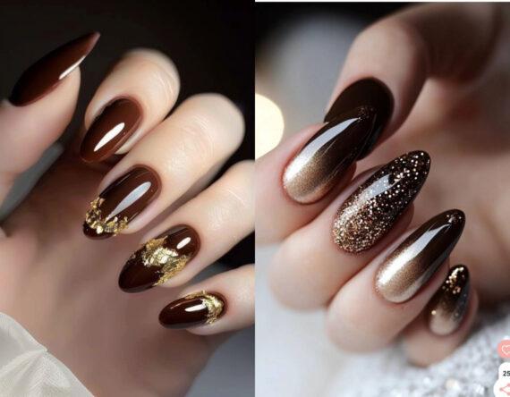 Brown Christmas nails: Ιδέες για εκθαμβωτικές festive εμφανίσεις τις φετινές Γιορτές