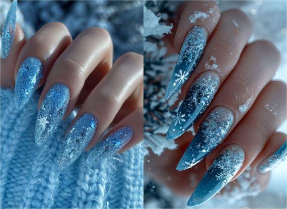 Frosty Blue Christmas nails : Το χρώμα που θα επικρατήσει στα νύχια σου στις Φετινές γιορτές