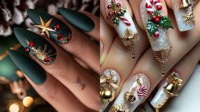 Christmas charms nails : Τα απόλυτα χριστουγεννιάτικα σχέδια για να εντυπωσιάσετε την περίοδο των γιορτών