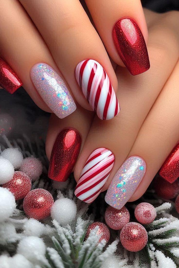 candy nails-με-γκλίτερ-ιδέες-