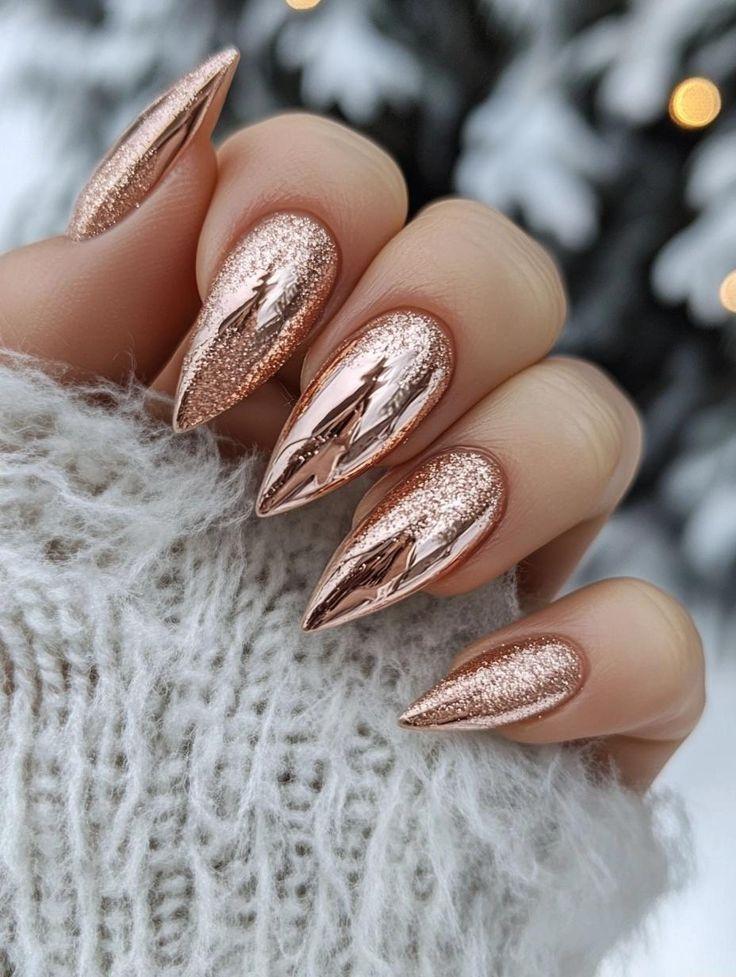 ιδέες-για-luxury nails-στο-μανικιούρ-τα-Χριστούγεννα-Πρωτοχρονιά 2024-