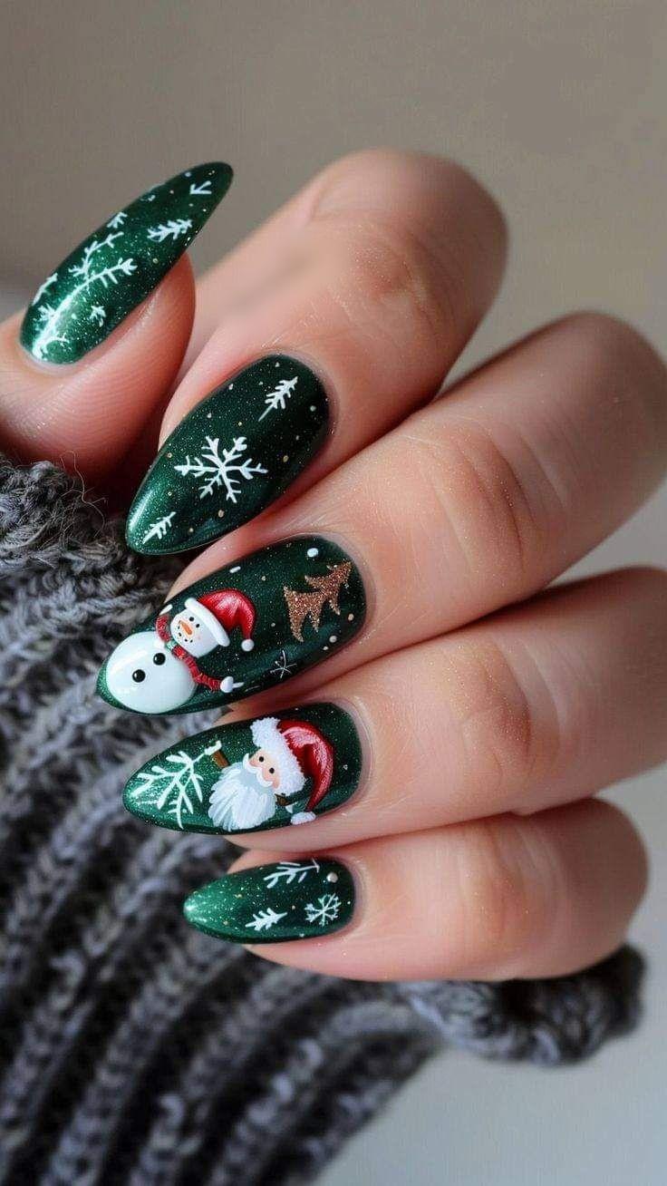 Santa Claus Nails: Ιδέες για Γιορτινό Μανικιούρ με τον Άγιο Βασίλη για Festive Εμφανίσεις