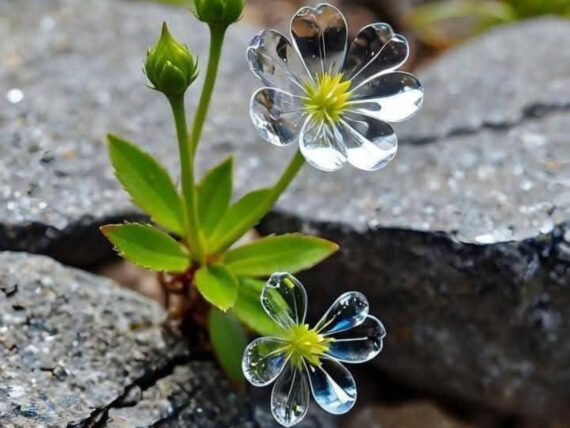 Grayi Diphylleia-το-λουλούδι-που-γίνεται-διάφανο-